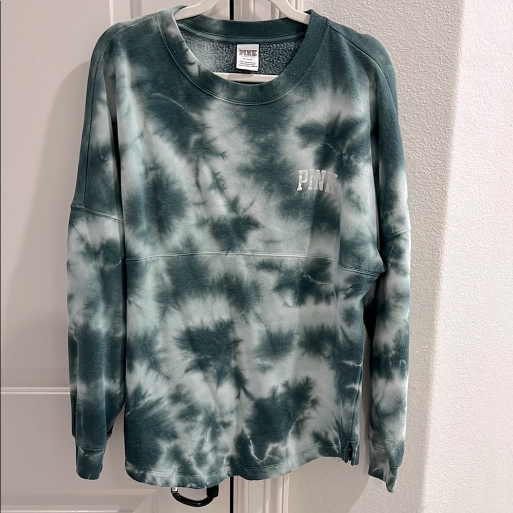 PINK Victoria's Secret Tie-Dye Sweater - Green and White